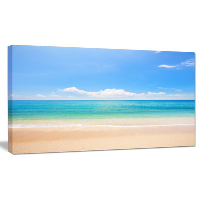 «Cloudy Horizon Over Beach», reproduction de photo sur toile tendue