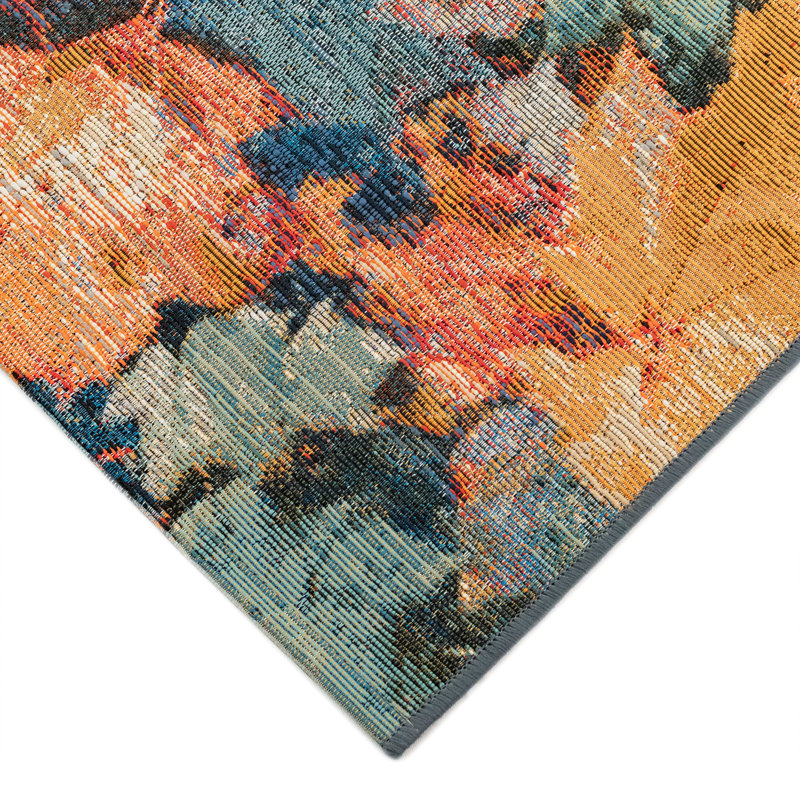 Tapis d'intérieur / extérieur multicolore Annig, Rectangle 4 pi 10 po x 7 pi 6 po
