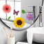 Summer Bouquet with Butterflies Window Decals Clings