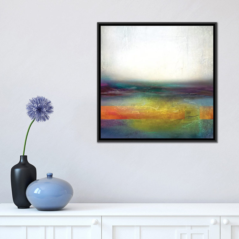" Illusion " by Tandi Venter, 18" H x 18" W x 1.5" D, Black Framed Canvas, No Matte