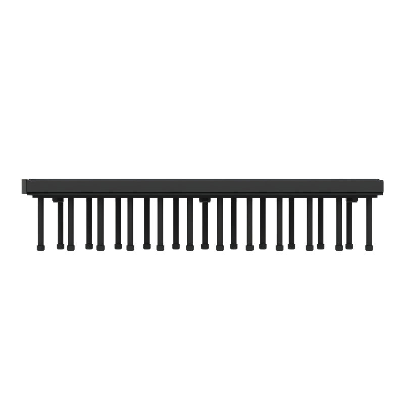 Sliding Tie Rack For Custom Closet Systems, 1.88" H x 2.5" W x 12" D