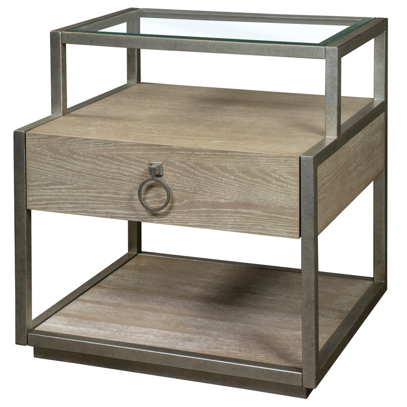 Caherty Glass Top End Table