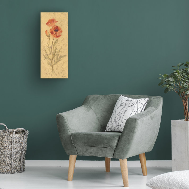 Art sur toile de coquelicot bolologien, «Cheri Blum», H 47 po x l 20 po