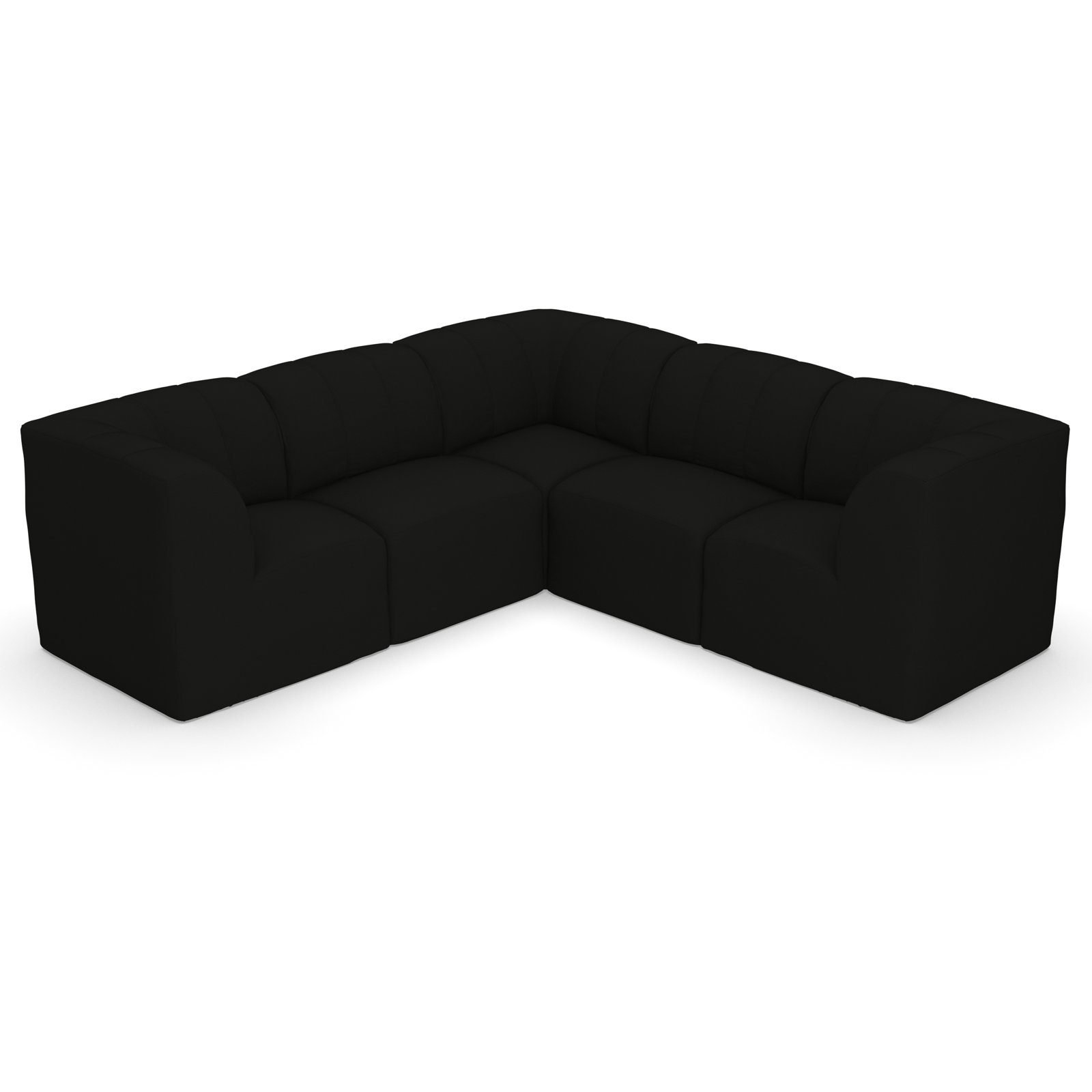 Praia 5-Person Patio Seating Group, Canvas Black Sunbrella® Canvas