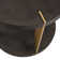 Sula Gold Finish Dark Brown Faux Shagreen Round Table - Coffee Table And End Table Set