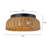2-Light Natural Rattan Flush Mount