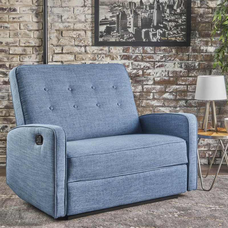 Fauteuil inclinable standard standard de 47 po Lieb, Bleu feutré