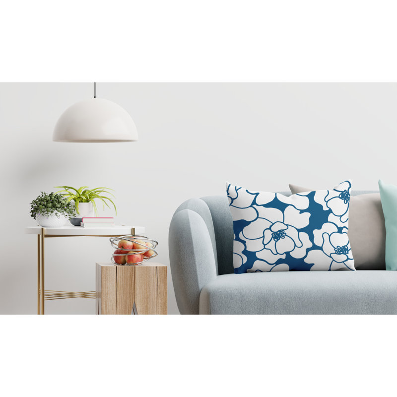 Housse de coussin d'extérieur et insert, Turquoise, 19 po x 19 po, Carré