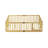 Full Size Floor Bed with High Fence Railings, with Door,6 Slats Included, Rubber Wood Floor Bed with Safety Guardrails,Natural-1669839988-1669839985