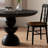 Pure Black Creative Smooth Durable Round Table-1298742410