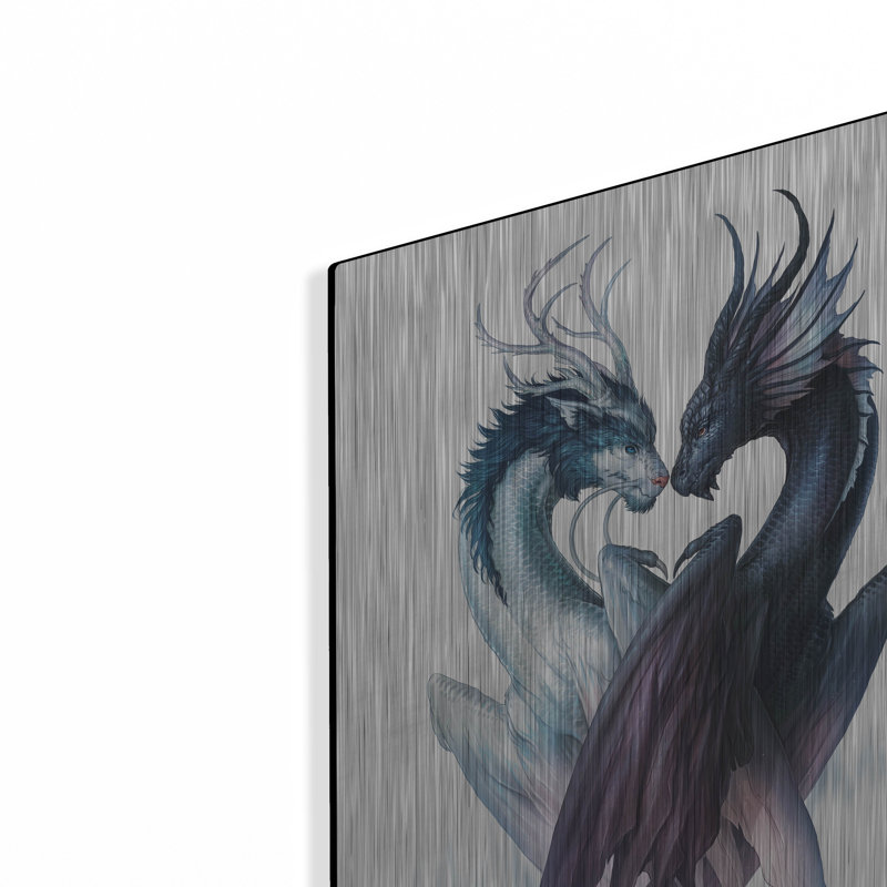 "Yin Yang Dragons" par JoJoes Art, H 16 po x l 12 po