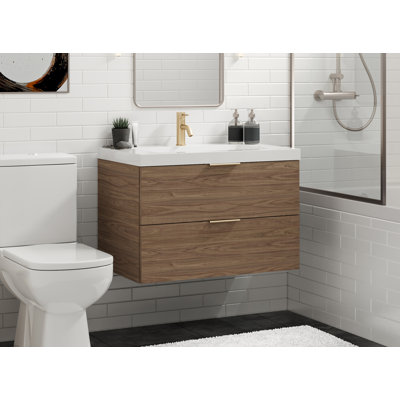 Avila 36" W Wall Mounted Single Bathroom Vanity