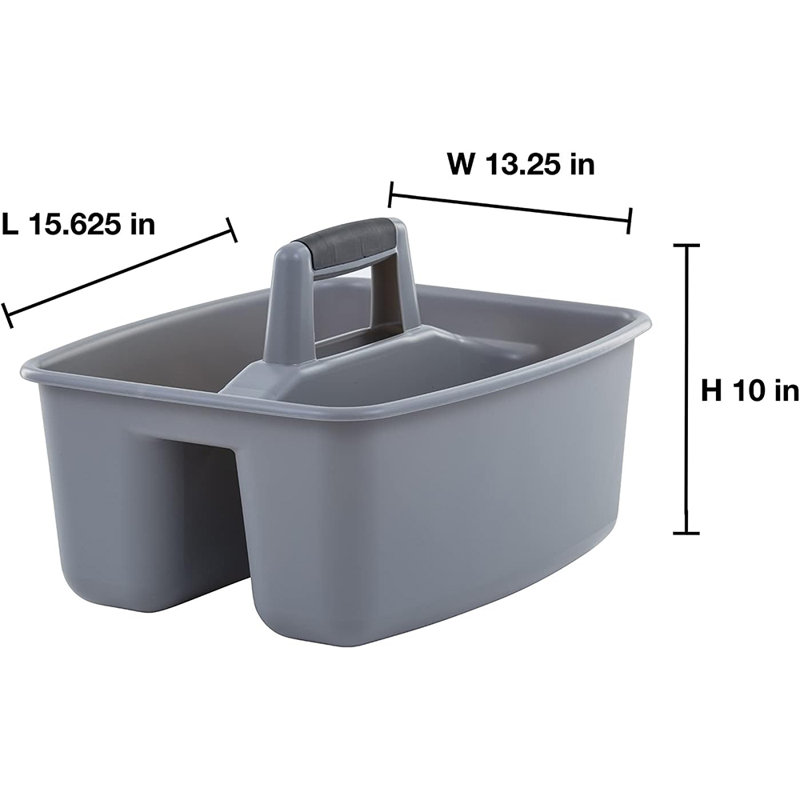 Mighty Tuff All-Purpose Cleaning Caddy, Grey/Black, 2 Pack