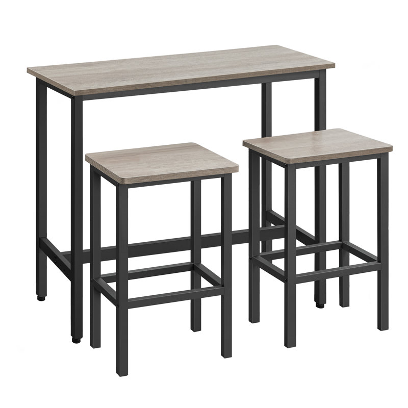 Beseris 100cm Bar Set, Heather Greige/Black