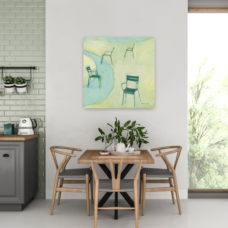 Chaises I, architecture contemporaine, art mural, H 32 po x l 32 po