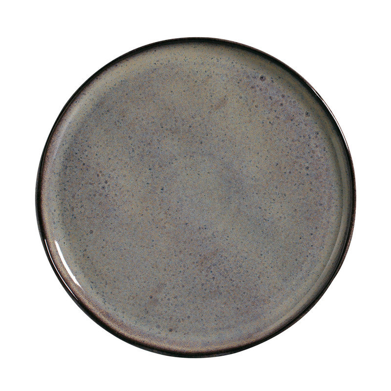 Assiette plate en grès de 11,42 po Tourmaline