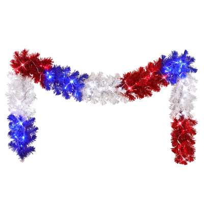 Ame 118'' in. Lighted Faux Garland