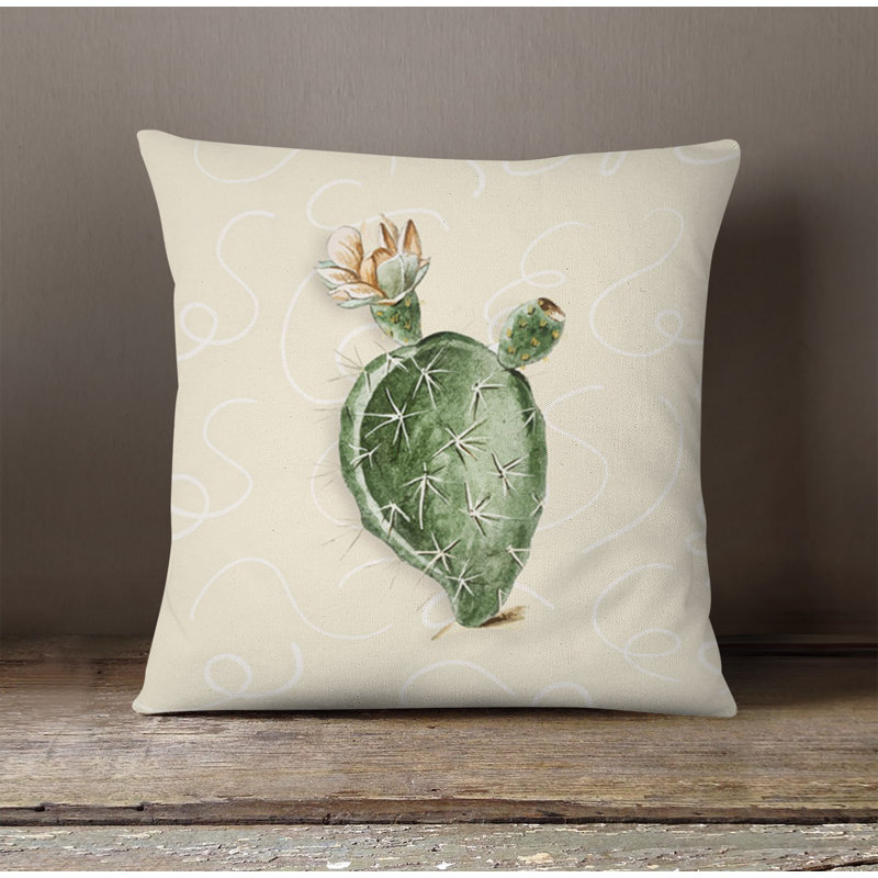 Throw Pillow With Insert, Brown/Green 9, 20"H x 20"W