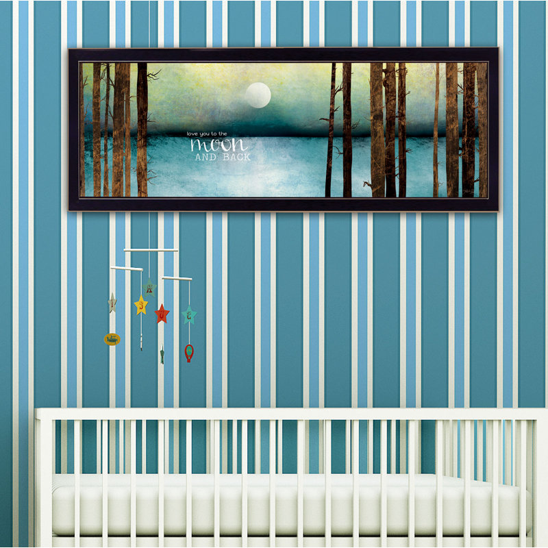 «Love You to the Moon and Back», art mural encadré pour le salon, impression murale par Marla Rae