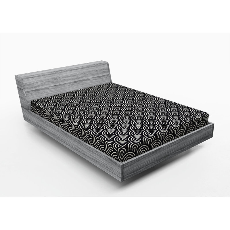 Microfiber Geometric Fitted Sheet, Full Fitted Sheet