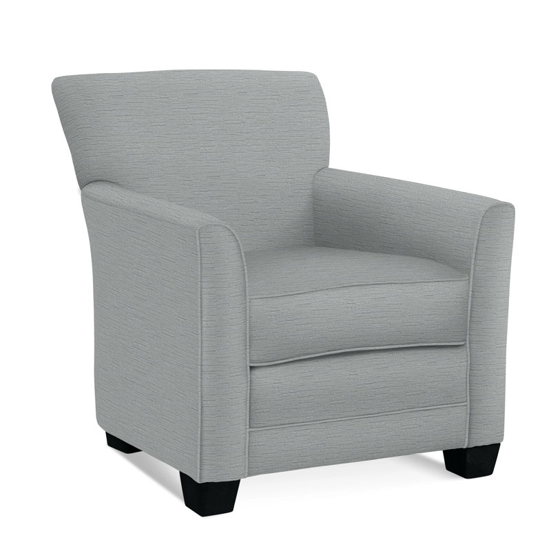 Buckley Armchair, Black Finish, Snow Crypton Performance; 0884-91