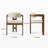 Elle Boucle Solid Wood Dining Chairs, Walnut-1712972072