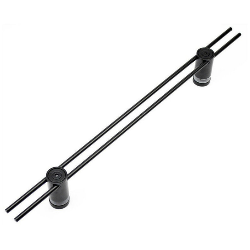 Ensemble de poignée de porte de grange coulissante en acier inoxydable lisse et noire, 24"