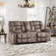 Canapé inclinable manuel moderne en microfibre avec console centrale et porte-gobelets (ensemble de 2)-685684534