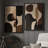 Framed Canvas Wall Art - Vintage Abstract Wall Prints for Bedroom - 16"x24"x2 panels-1766281194-1766281193