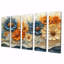 Barrington - art mural Zinnias - décoration murale traditionnelle 5 pièces-1341885440