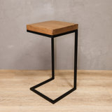 C Shape Rustic Side Table