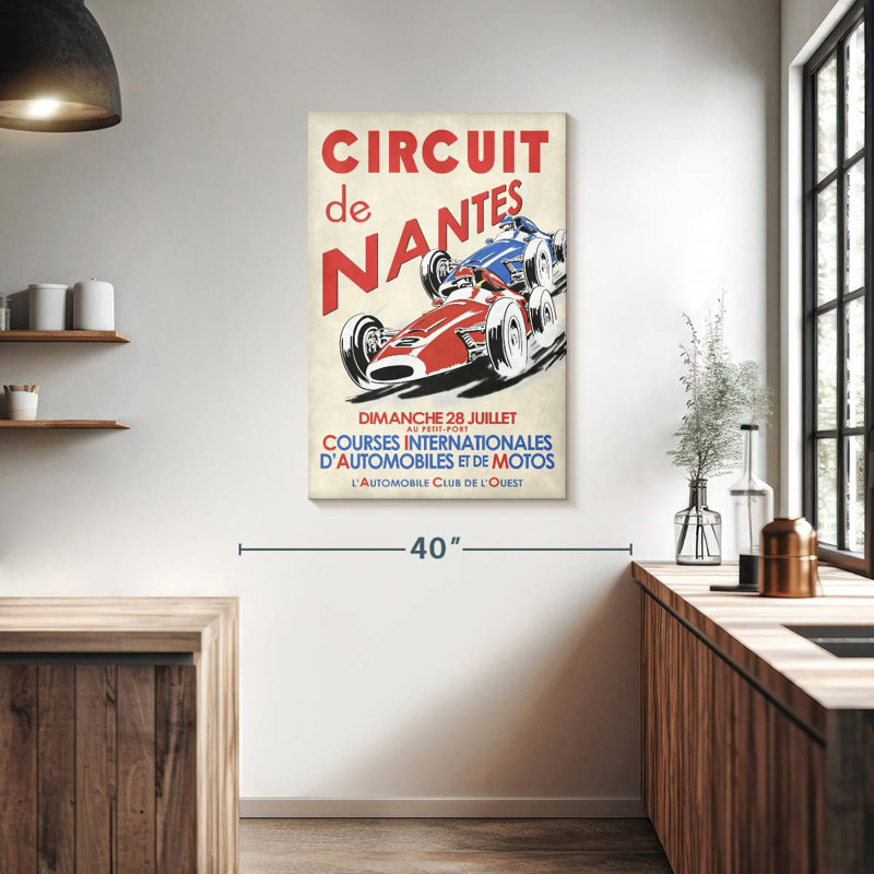 Circuit de nantes - 1946, H 39 po x l 26 po