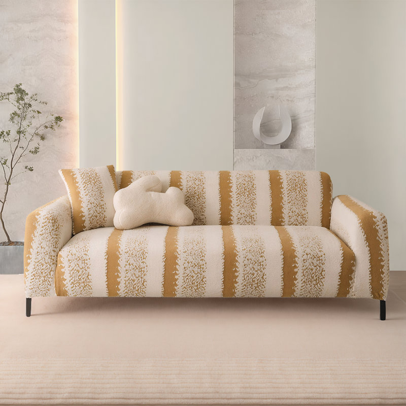 Housse pour canapé en peluche Winter, L 90 po x P 35 po, Brun