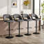 Nesly Swivel Upholstered Adjustable Height Counter Stool with Metal Frame-238816582
