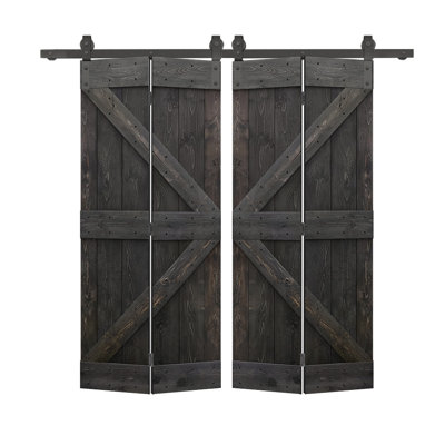 84'' Solid Wood Barn Doors without Installation Hardware Kit Barn Door