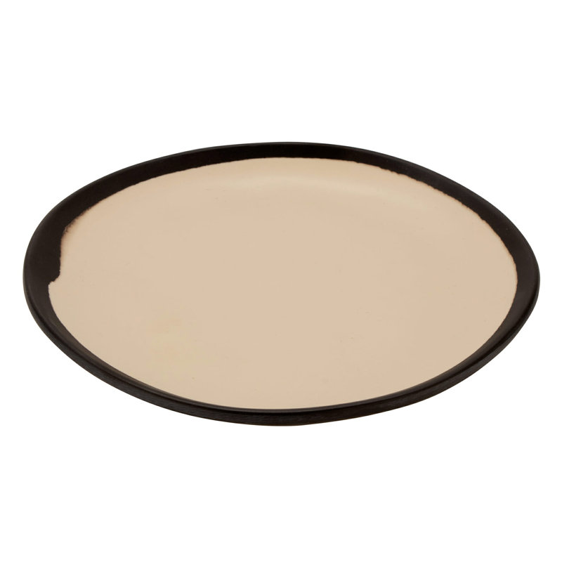  Assiette à pain en mélamine de 7 po, ensemble de 12, Brun