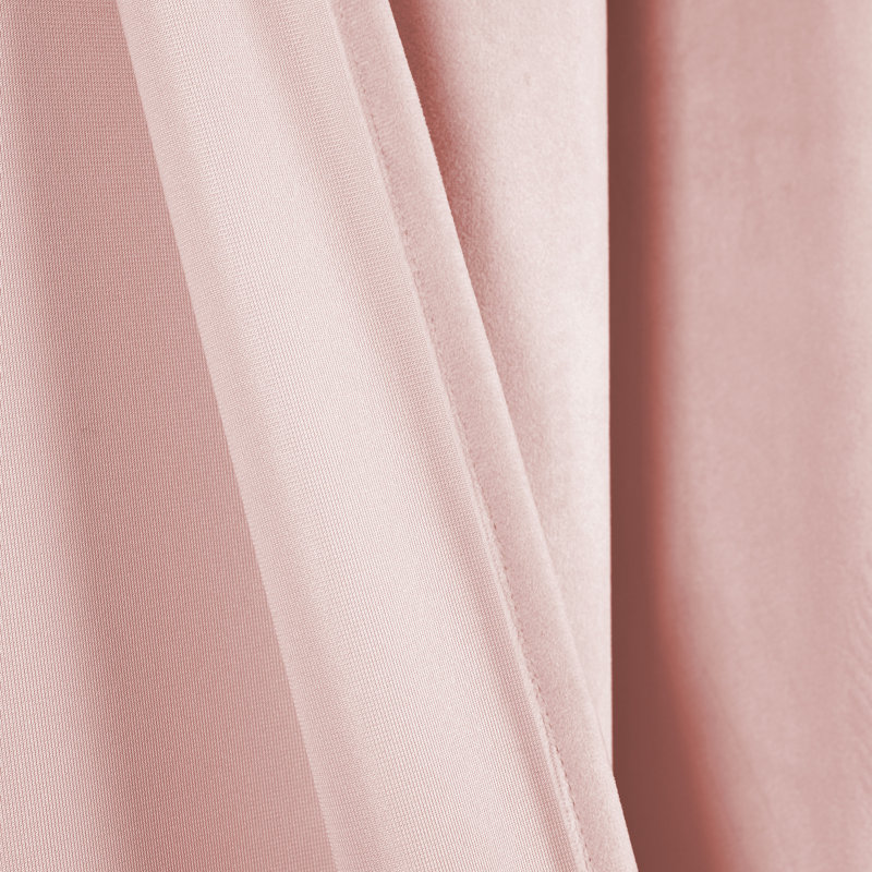 Lush Decor Prima Velvet Solid Room Darkening Grommet Curtain Panels Pair Drapes (Set of 2), Blush