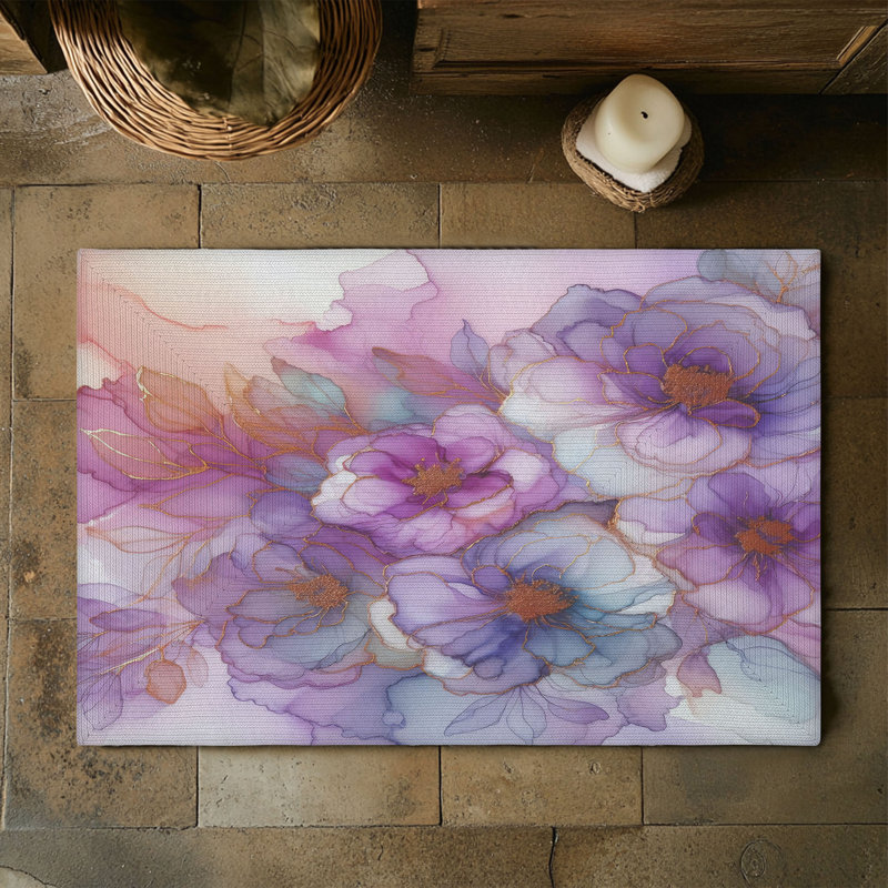 Tapis tressé violet, Rectangle 3 pi x 5 pi