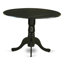Ensemble de 5 pièces pour 4 pièces comprenant une table de salle à manger ronde avec Dropleaf et 4 chaises de cuisine, 42 po x 42 po, noir-1764870117-1816246241-1780679205