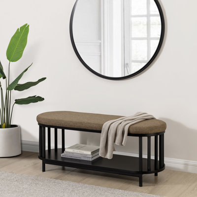 Banc rembourré avec tablette ouverte Zigmont