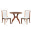 Ensemble de table de salle à manger, table ronde de 39,4 po + 2 chaises - ensemble de cuisine en bois massif traditionnel-1309761790-1309761791