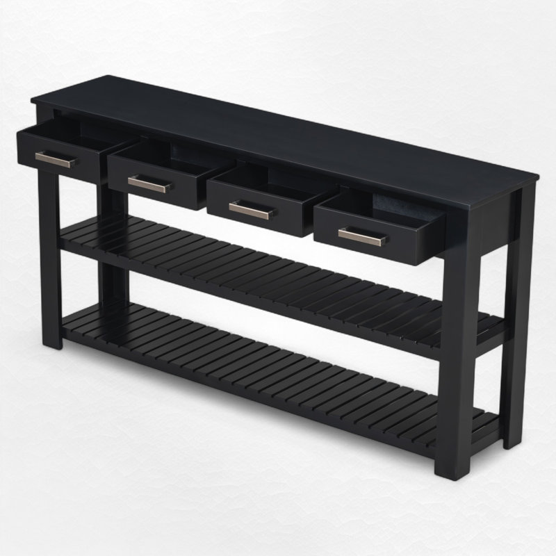 62.23" Console Table, Black