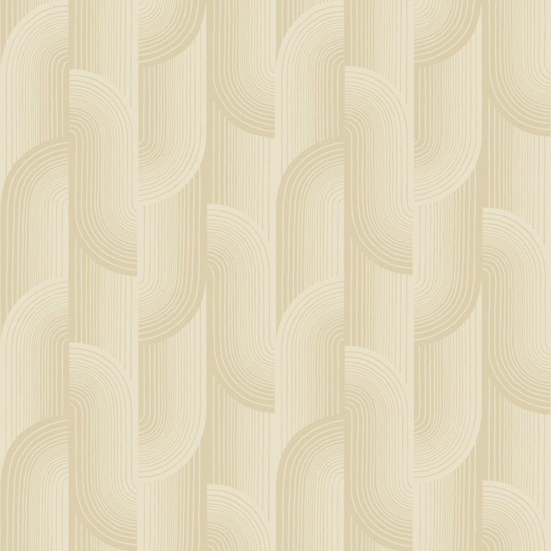 Precious Weaves Collection Geometric Swirls Wallpaper Roll, Beige