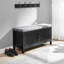 Armoire de rangement pour chaussures avec banc, organisateur de chaussures à 2 portes avec siège rembourré, tablettes réglables pour le couloir du salon