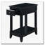 Table d'appoint noire avec tablette inférieure-1881443629