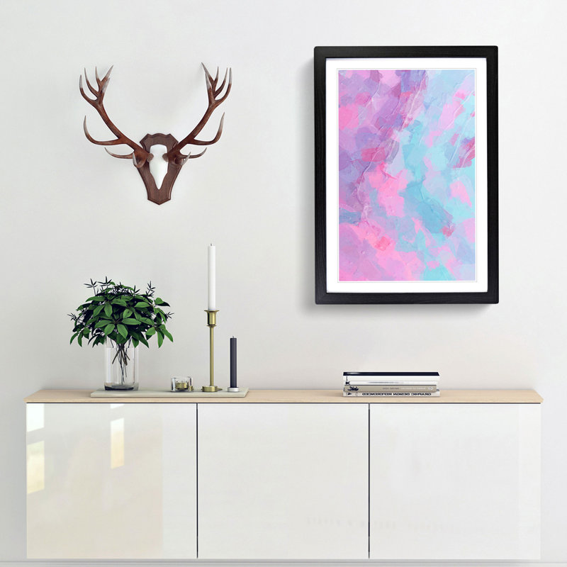 Free Light in Abstract - Picture Frame Graphic Art Print, 48cm H x 36cm W x 2cm D, Black Framed