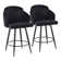 Archaimbaud Swivel Upholstered Counter Stool with Metal Frame