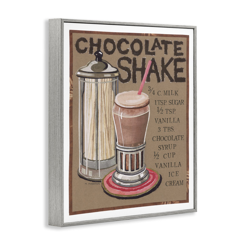 Recette de chocolat frappé par Nancy Overton, Estampe numérique Farmhouse, H 20 po x l 16 po