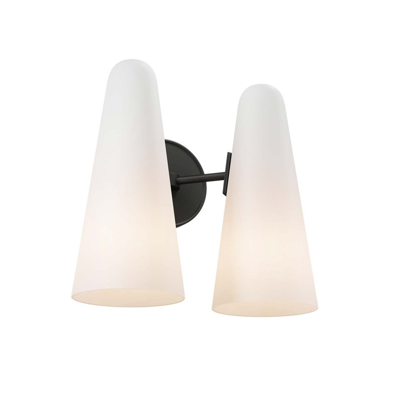 Modway Beacon 2-Light Wall Sconce, Black