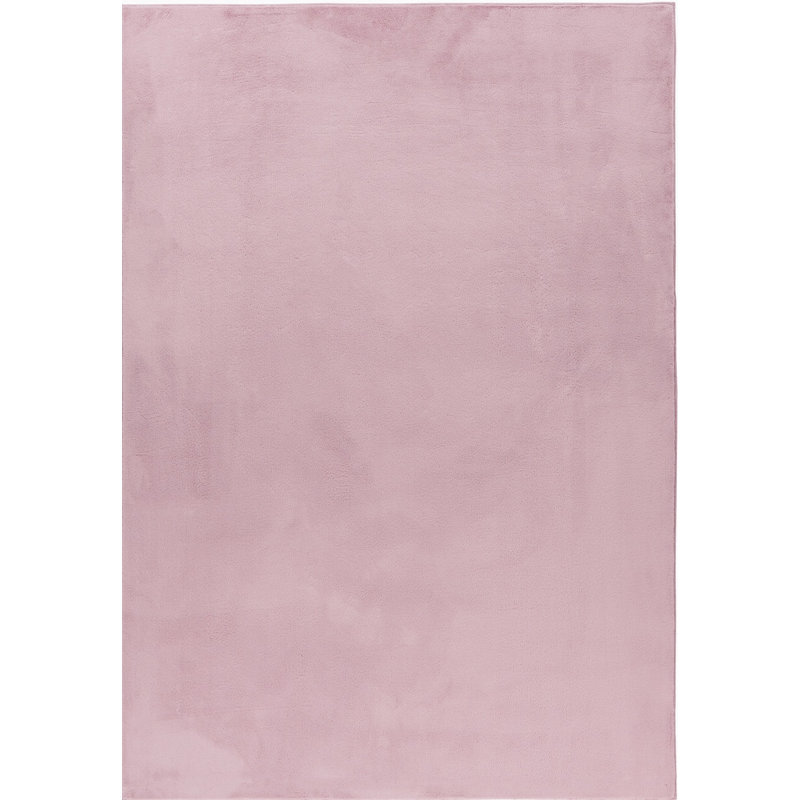 Cotton Knitted Washable Area Rug, Baby Pink, Rectangle 160 x 220 cm